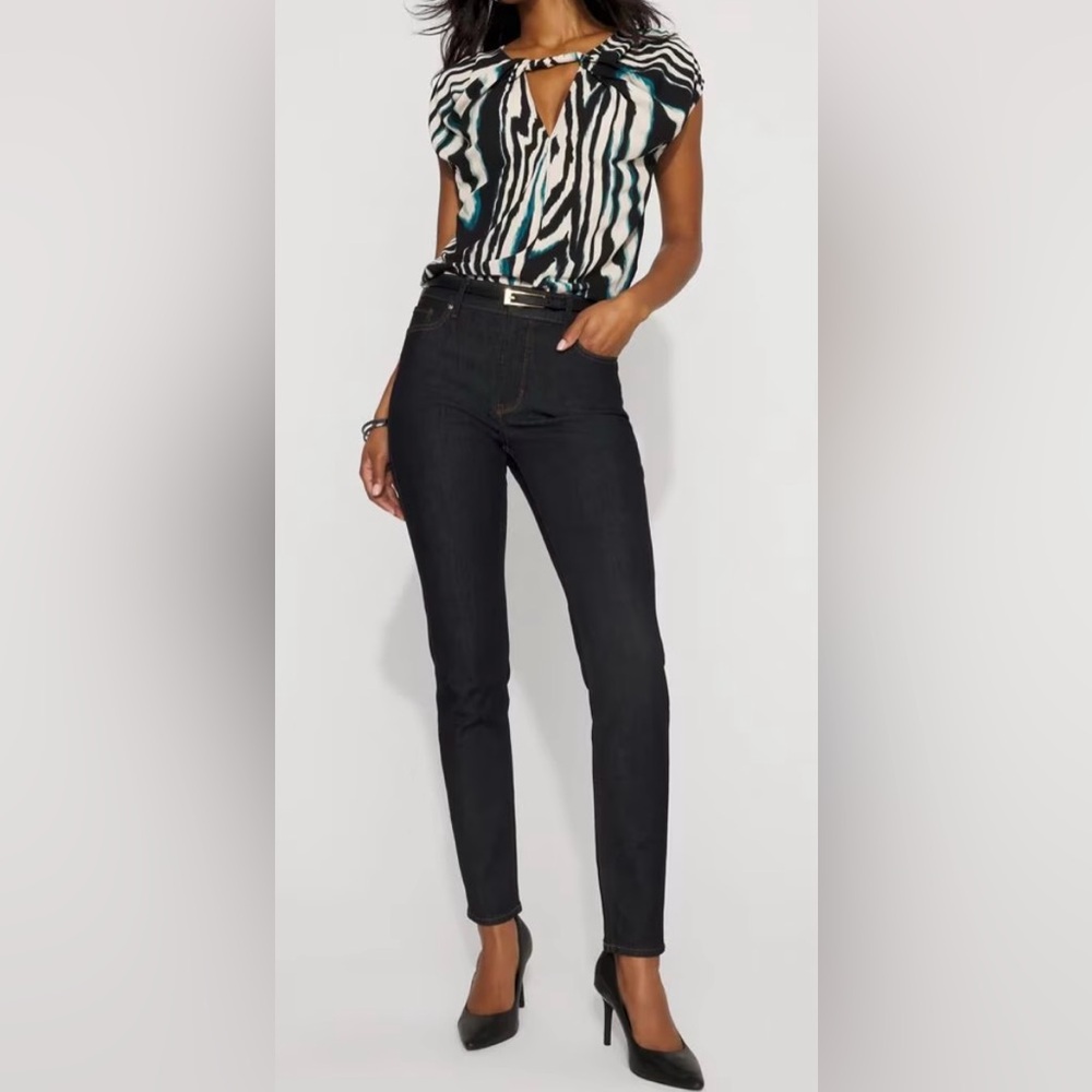 NWT White House Black Market High Rise Dark Jeans